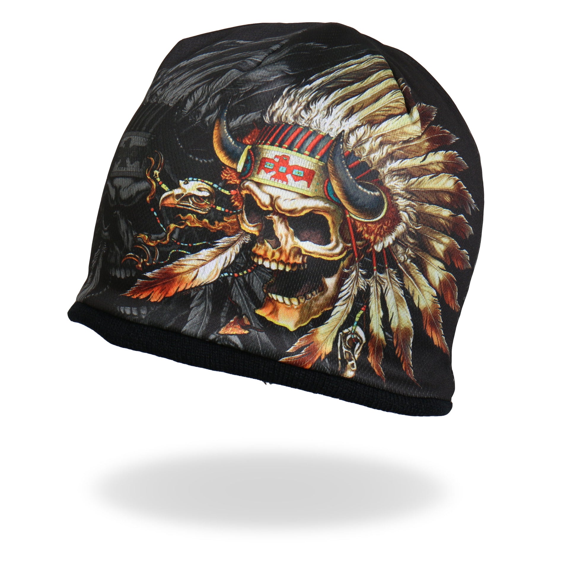 Hot Leathers KHC1024 Sublimated Indian Skull Beanie