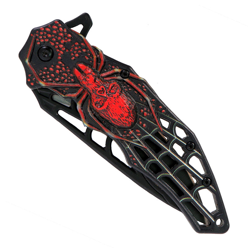 Hot Leathers KNA1115 Knife Spider Skull 4"