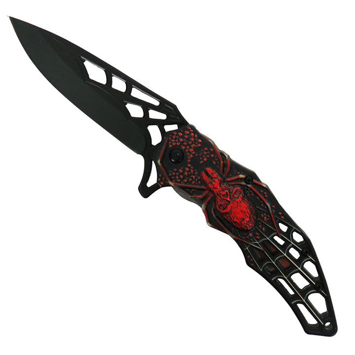 Hot Leathers KNA1115 Knife Spider Skull 4"