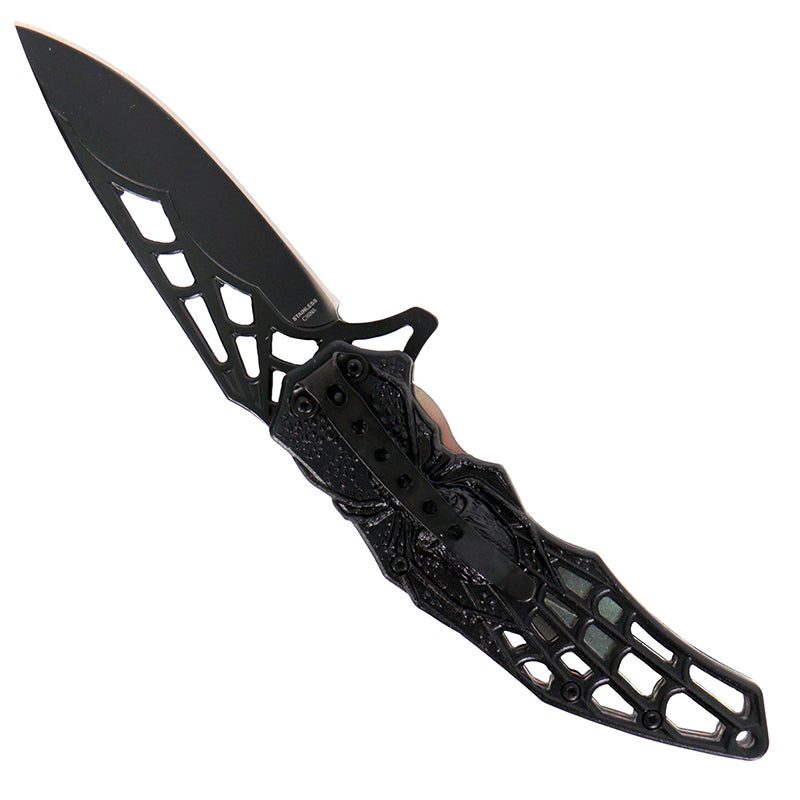 Hot Leathers KNA1115 Knife Spider Skull 4"