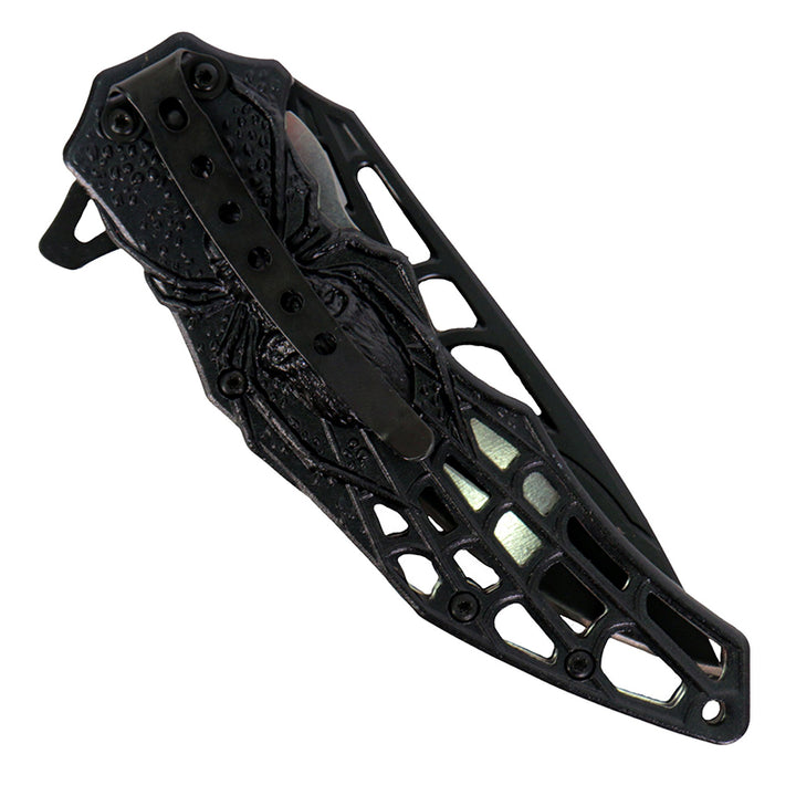 Hot Leathers KNA1115 Knife Spider Skull 4"