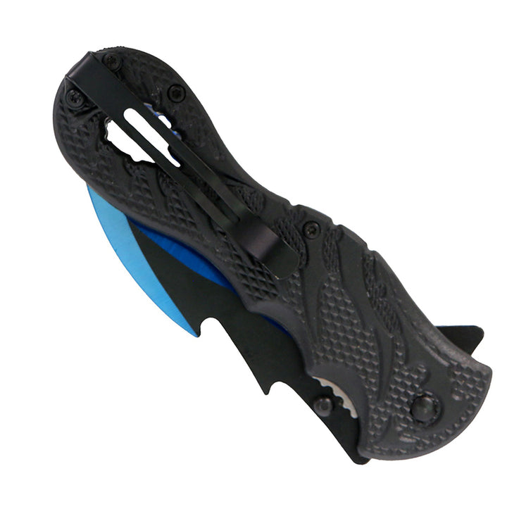 Hot Leathers KNA1118 Knife Dragon Tail Blue 4"