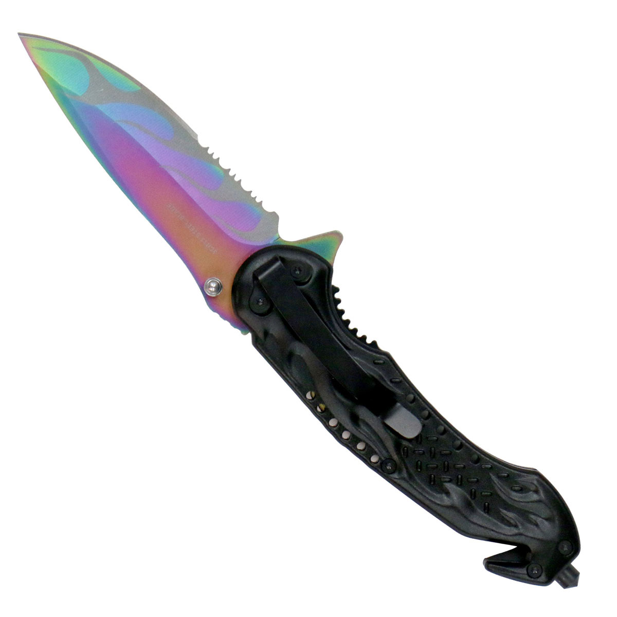 Hot Leathers KNA1133 Silver Flaming Skull 3.5 Inch Knife