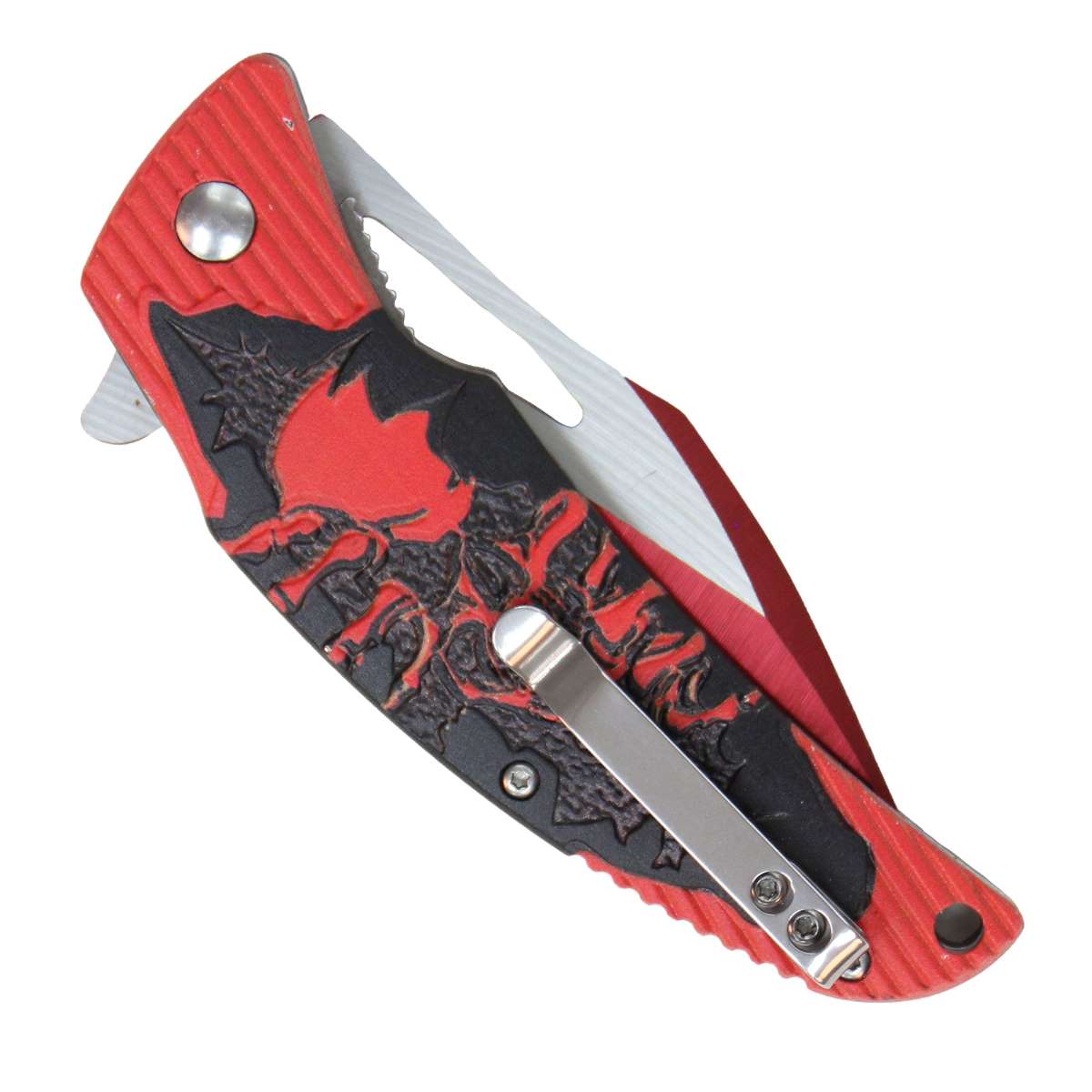 Hot Leathers Wild Red Skull Knife KNA1145