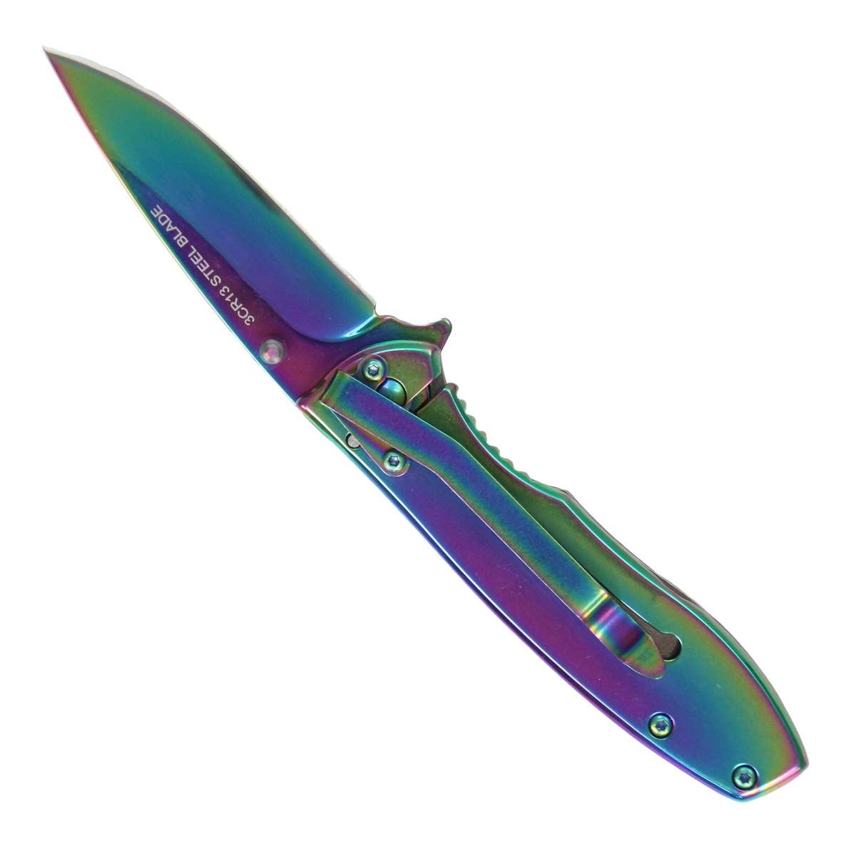 Hot Leathers Mirror Finish Rainbow Knife KNA1154