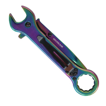 Hot Leathers Rainbow Mirror Wrench Knife KNA1155