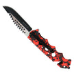 Hot Leathers Red Skulls Tactical Knife KNA1159
