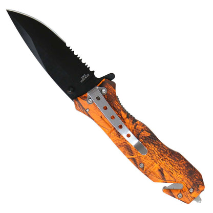 Hot Leathers Orange Wood Grain Camo Knife KNA1163