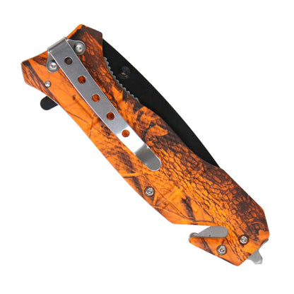 Hot Leathers Orange Wood Grain Camo Knife KNA1163