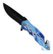 Hot Leathers Blue Silver Flame Knife KNA1165