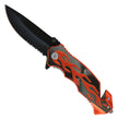 Hot Leathers Black Orange Flame Knife KNA1166