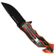 Hot Leathers Black Orange Flame Knife KNA1166