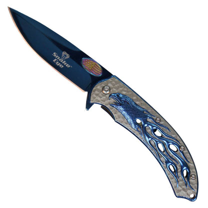 Hot Leathers Blue Flaming Eagle Knife KNA1168