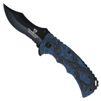 Hot Leathers Black and Blue Snake Skin Knife KNA1173