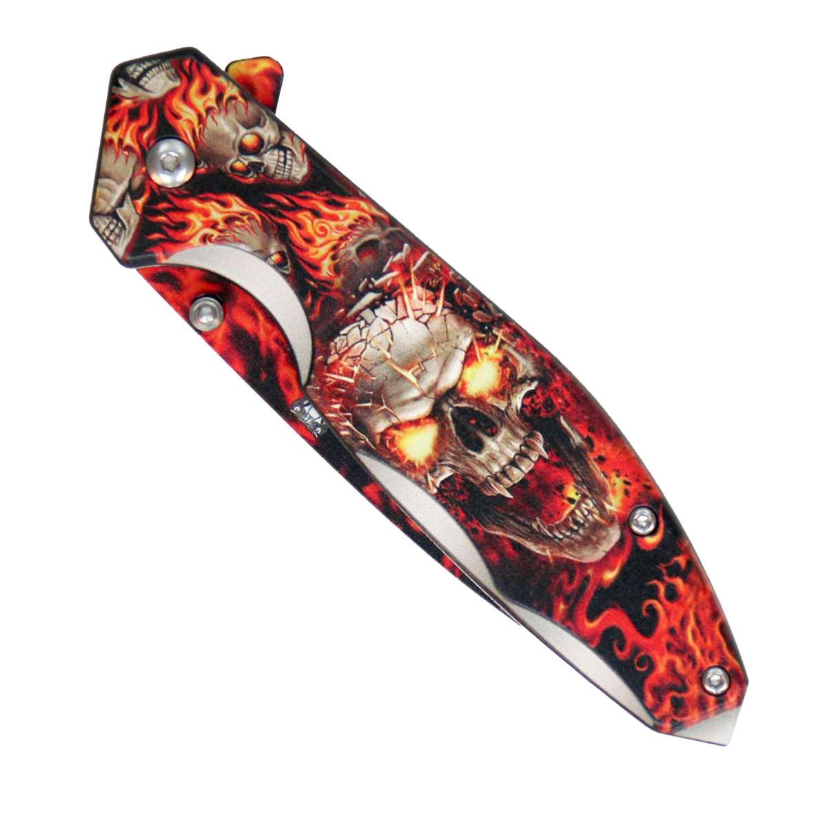 Hot Leathers Fire Skulls Knife KNA1178