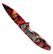 Hot Leathers Fire Skulls Knife KNA1178