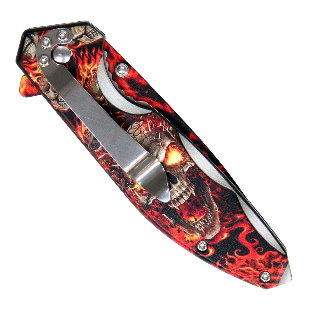 Hot Leathers Fire Skulls Knife KNA1178