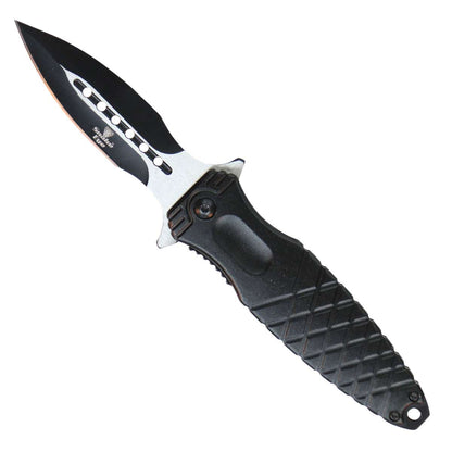 Hot Leathers Black Tactical Knife W/ Clip KNA1179