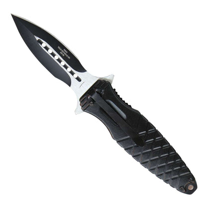 Hot Leathers Black Tactical Knife W/ Clip KNA1179