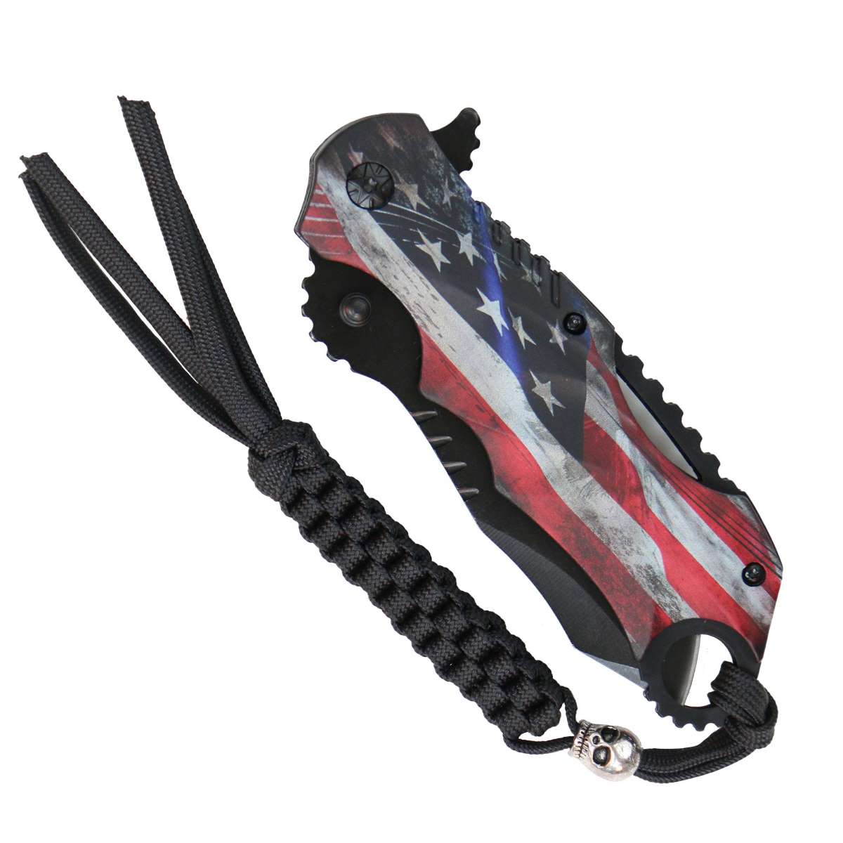 Hot Leathers US Flag w/ key Lanyard KNA1181