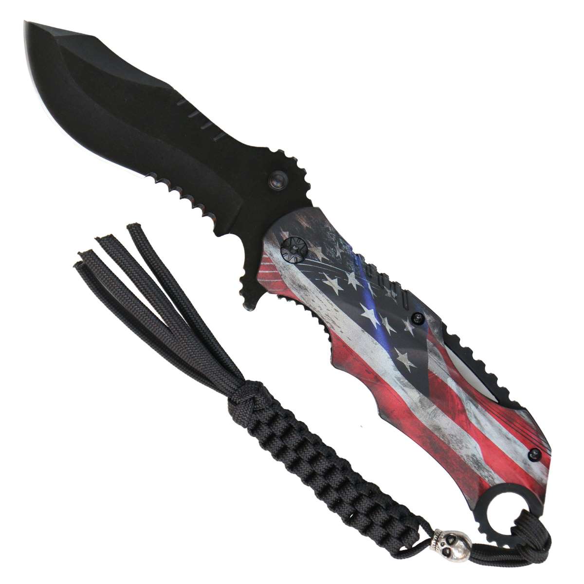 Hot Leathers US Flag w/ key Lanyard KNA1181