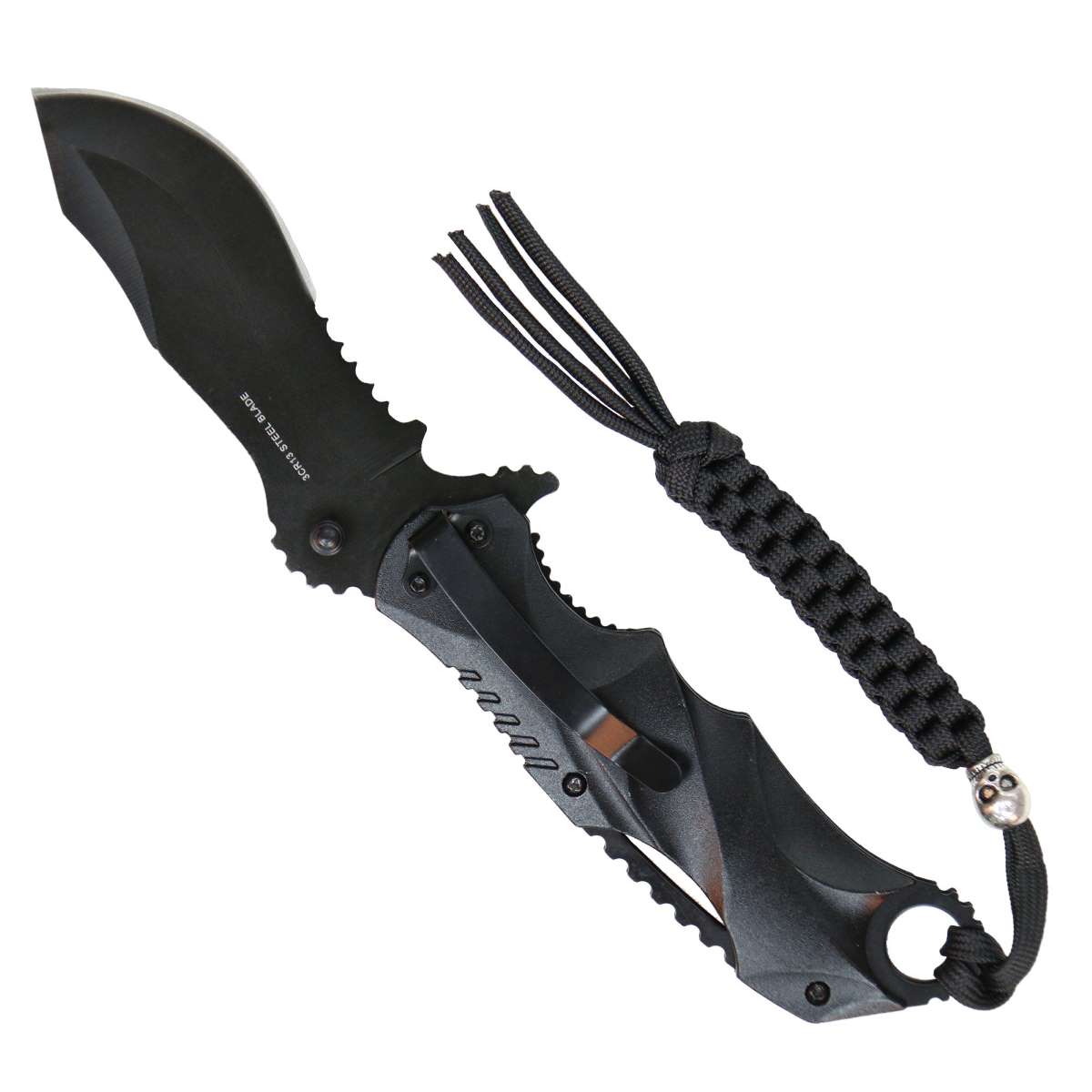 Hot Leathers Black Knife with Lanyard KNA1182