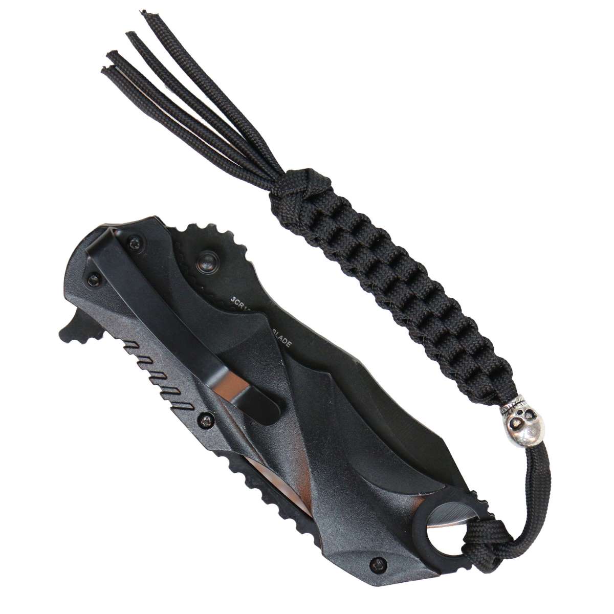 Hot Leathers Black Knife with Lanyard KNA1182