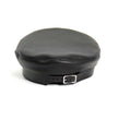 Hot Leathers Flat Top Biker Leather Cap With Chain LHA2004