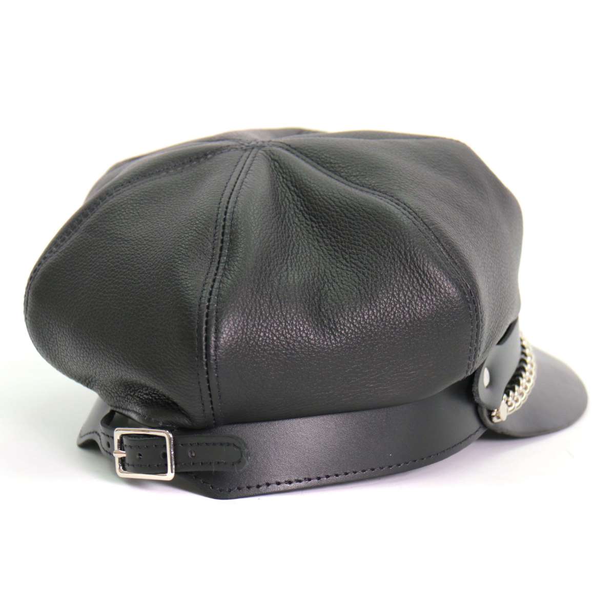 Hot Leathers Leather Section Pie Top Leather Cap LHA2006