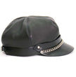 Hot Leathers Leather Section Pie Top Leather Cap LHA2006