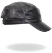Hot Leathers LHA2007 Black Leather Cadet Cap