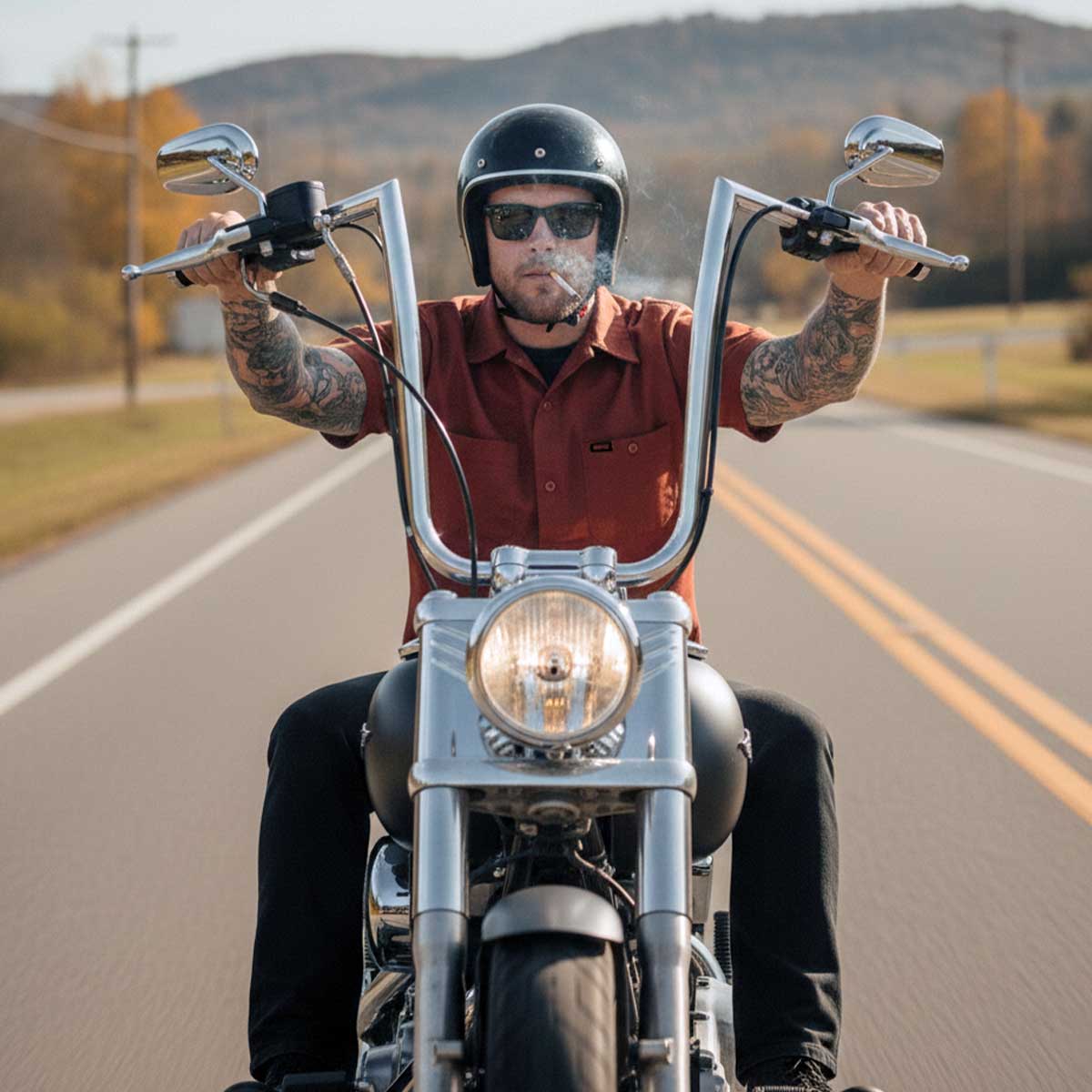 MMCC Men's Orange Super Duty Classic Mechanic Button Up Shirt - 2 Chest Pockets - Microfiber Panel - MDM11627