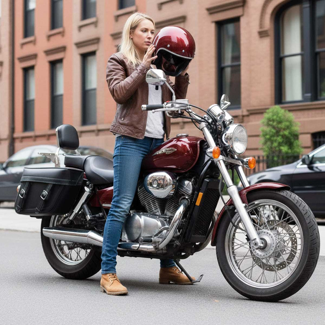 Milwaukee Performance MP8325 Black Zip Off PVC Throw Over Saddlebags with Double Strap Front