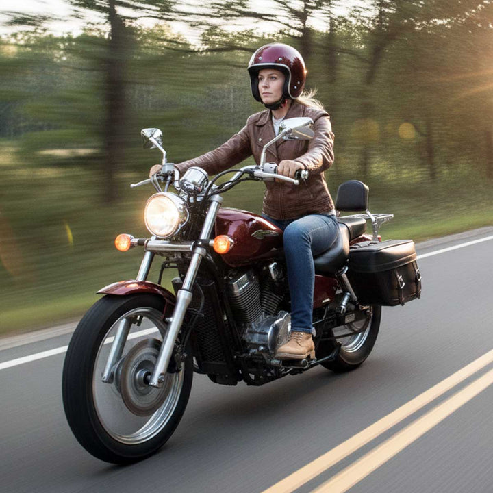 Milwaukee Performance MP8325 Black Zip Off PVC Throw Over Saddlebags with Double Strap Front