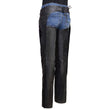 Milwaukee Leather Women's Leather Motorcycle Chaps w/ Embroidery Detail, Adjustable Fit Riding Gear - LKL16701