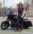Milwaukee Leather Women's Leather Motorcycle Chaps w/ Embroidery Detail, Adjustable Fit Riding Gear - LKL16701