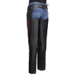 Milwaukee Leather Women's Leather Motorcycle Chaps w/ Embroidery Detail, Adjustable Fit Riding Gear - LKL16703