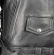 Milwaukee Leather LKL2700 Women's Classic Black Premium Leather Motorcycle Vintage Jacket with Side Laces