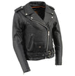 Milwaukee Leather LKL2700 Women's Classic Black Premium Leather Motorcycle Vintage Jacket with Side Laces