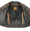Milwaukee Leather LKL2700 Women's Classic Black Premium Leather Motorcycle Vintage Jacket with Side Laces