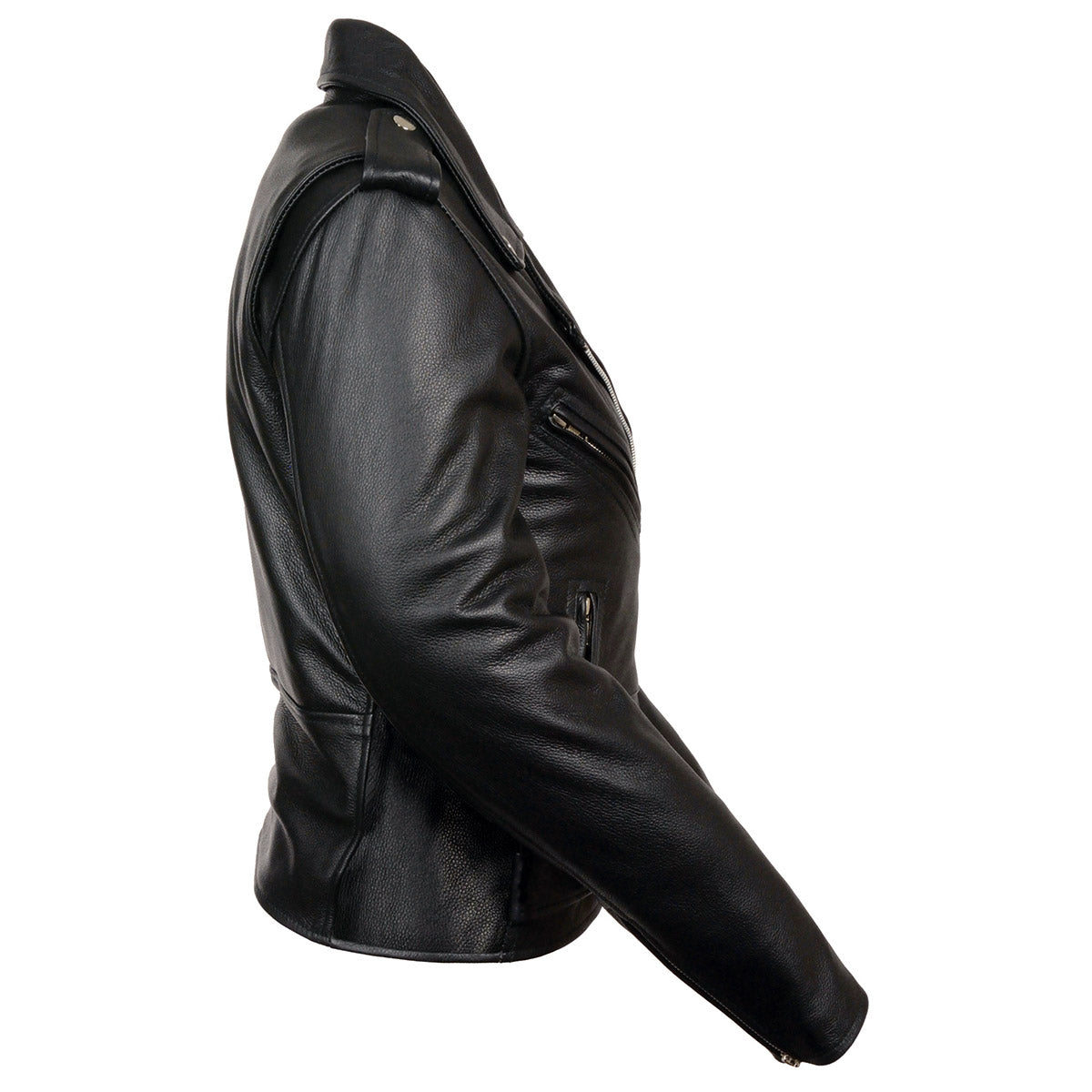 Milwaukee Leather LKL2701 Ladies Black Classic Police Style Leather Jacket