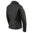 Milwaukee Leather LKL2710 Women's Classic Black Braided Motorcycle Jacket with Studded Back