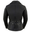 Milwaukee Leather LKL2710 Women's Classic Black Braided Motorcycle Jacket with Studded Back