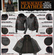 Milwaukee Leather LKL2739 Women's Black Premium Leather Vented Motorcycle Biker Jacket w/ Hoodie