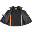 Milwaukee Leather LKL4700 Women's Black Premium Leather Side Laced  Motorcycle Biker Riders Vest w/ Snap Closure