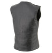 Milwaukee Leather LKL4701 Women's Black Premium Leather Motorcycle Rider Vest w/ Classic 4-Snap Closure