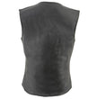 Milwaukee Leather LKL4701 Women's Black Premium Leather Motorcycle Rider Vest w/ Classic 4-Snap Closure