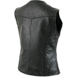 Milwaukee Leather Women's Road Queen Black Braided Buffalo Leather Motorcycle Vest - LKL4713