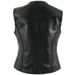 Milwaukee Leather Women's Road Queen Black Braided Buffalo Leather Motorcycle Vest - LKL4713