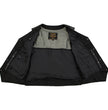 Milwaukee Leather Women's Road Queen Black Braided Buffalo Leather Motorcycle Vest - LKL4713